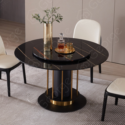 Zy Ab29 Dining Room Light Luxury Metal, Round Dining Table Big W